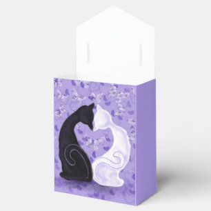 Para Regalos Caja de Favor de Pareja de Gatos de Amor Hermoso P