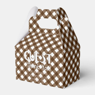 Para Regalos CAJA DE FAVOR DE PARTIDO MARRÓN 14, estilo gable