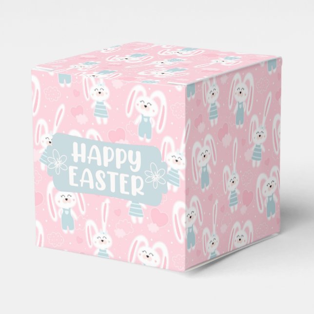Para Regalos Caja de Favor de Pascua de Conejo (Costado Anverso)