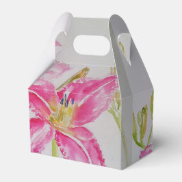 Para Regalos Caja de Favor de Pastel Boda Floral bonito Lirio R