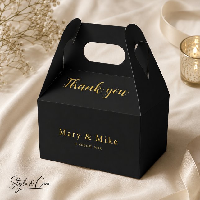 Para Regalos Caja de Favor de Pequeña Cúspide de Agradecimiento (Thank You Small Gable Favor Box for Any Occasion)