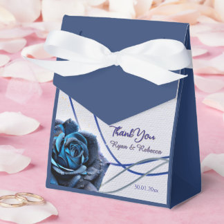 Para Regalos Caja de Favor de Plata Dorada Marina