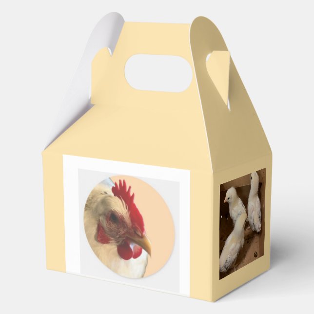 Para Regalos Caja de Favor de Pollito (Reverso )