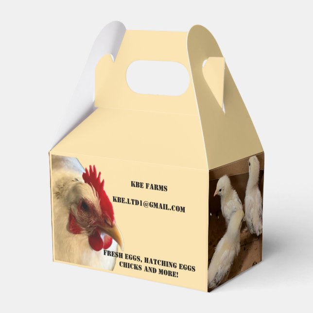 Para Regalos Caja de Favor de Pollo (Front Side)