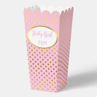 Para Regalos Caja de Favor de Popcorn Rosado y Oro