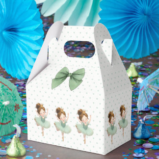 Para Regalos Caja de Favor de Princesa Verde Menta Pequeña