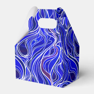 Para Regalos Caja de Favor de Vidrio Manchado Azul