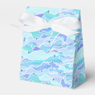 Para Regalos Caja De Favor De Vidrio Manchado De Blue Seascape