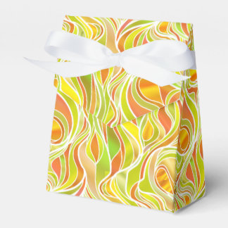 Para Regalos Caja de Favor de Vidrio Manchado Naranja Amarillo