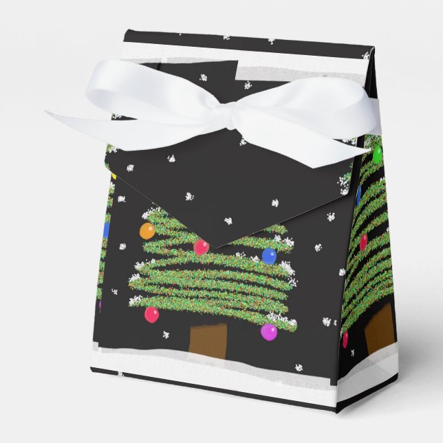 Para Regalos Caja de Favor del Árbol de Navidad (Front Side)