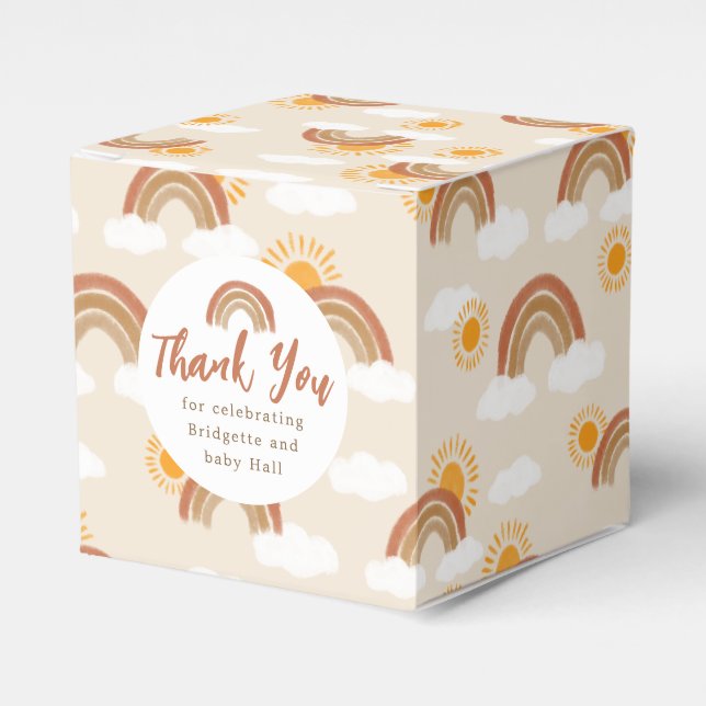 Para Regalos Caja de Favor del Arcoiris Neutral (Costado Anverso)