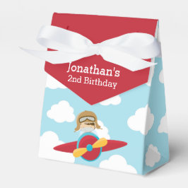 Para Regalos Caja de Favor del Avión Rojo Piloto (Nube Cuta)