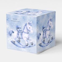 Para Regalos Caja de Favor del Caballo Rocoso Azul