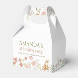 Para Regalos Caja de Favor del Cumpleaños Boho Wildflower