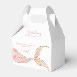 Para Regalos Caja de Favor del Cumpleaños de la Sirena Rosa