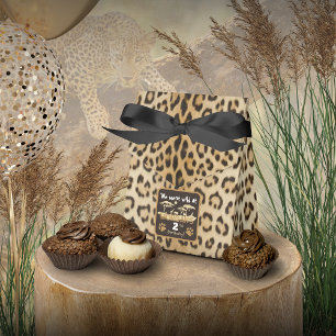 Para Regalos Caja de Favor del Cumpleaños del Leopardo de impre