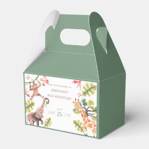 Para Regalos Caja de Favor del Cumpleaños del Zoológico Safari