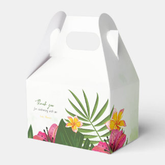 Para Regalos Caja de Favor del Cumpleaños Tropical Colorido