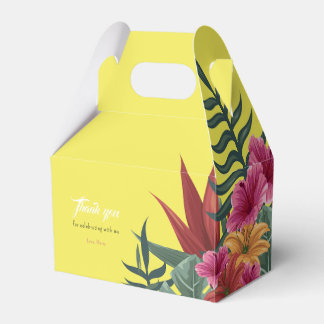 Para Regalos Caja de Favor del Cumpleaños Tropical de Verano