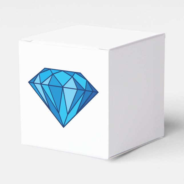 Para Regalos Caja de Favor del Diamante Azul (Costado Anverso)