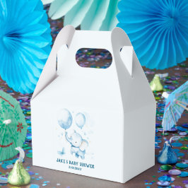 Para Regalos Caja de Favor del Elefante Azul Pastel