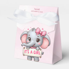 Para Regalos Caja de Favor del Elefante Rosa