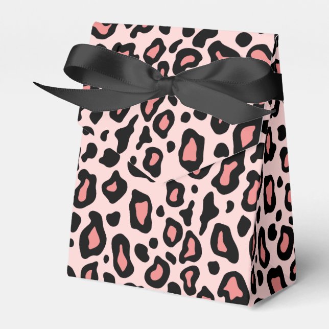 Para Regalos Caja de Favor del Leopardo Rosa (Front Side)