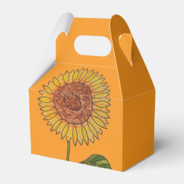 Para Regalos Caja de Favor del Naranja del girasol