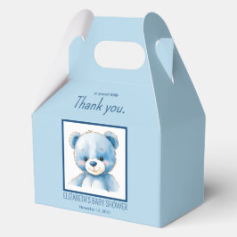 Para Regalos Caja de Favor del Oso Azul Fluffy