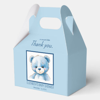 Para Regalos Caja de Favor del Oso Azul Fluffy