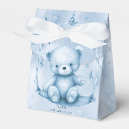 Para Regalos Caja de Favor del Oso de Teddy Azul