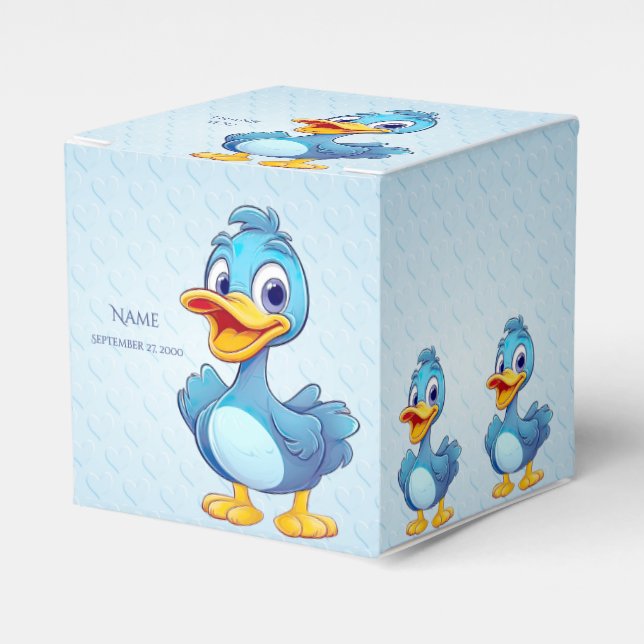 Para Regalos Caja de Favor del Pato Azul (Costado Anverso)