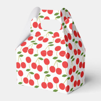 Para Regalos Caja de Favor del Patrón de Cerezo Muy Rojo