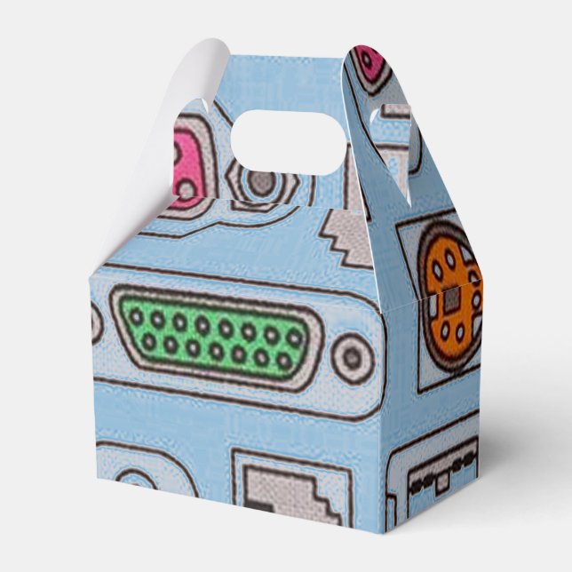 Para Regalos Caja de Favor del Patrón de Inout de Geek de Compu (Front Side)