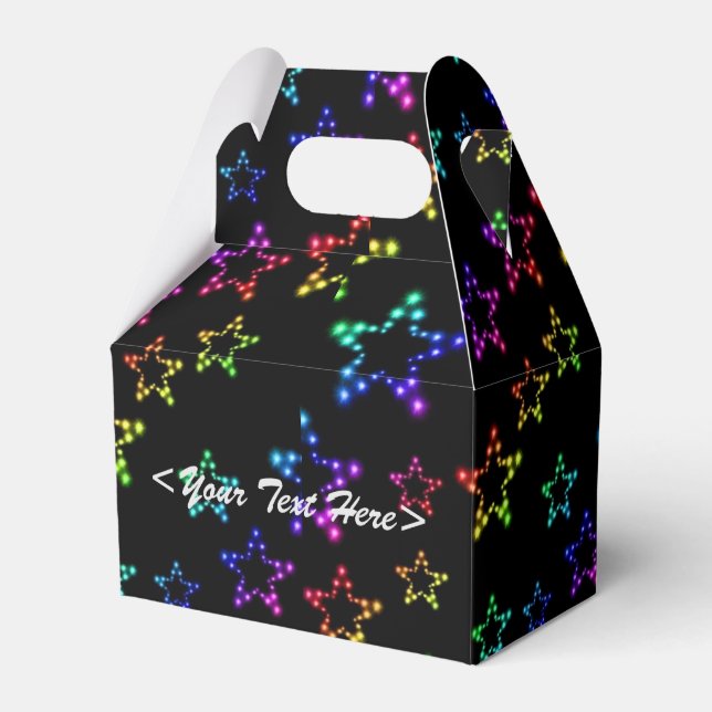 Para Regalos Caja de Favor del Patrón Estrellas Arcoiris (Front Side)