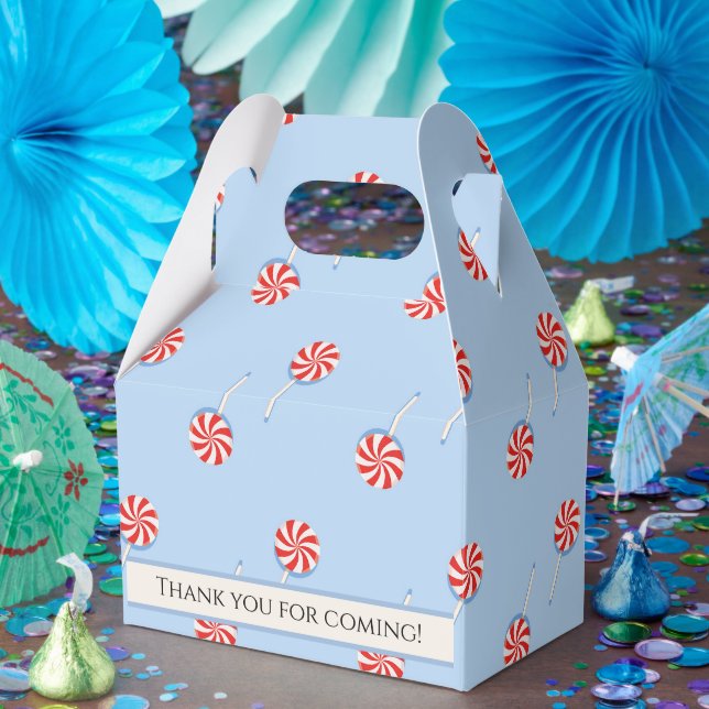 Para Regalos Caja de Favor del Patrón Lollipop Rojo y Blanco (Fiesta)