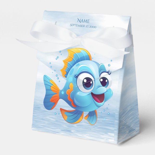 Para Regalos Caja de Favor del Pescado Azul (Front Side)