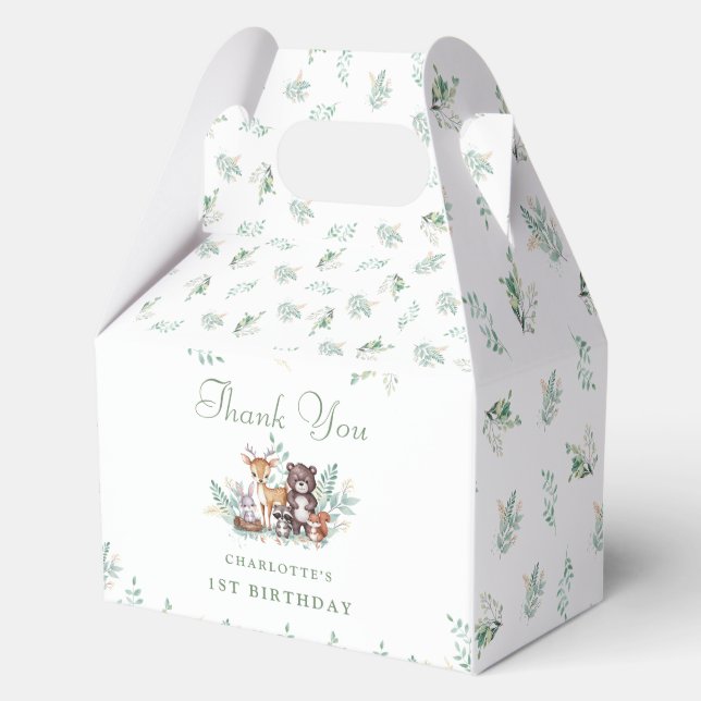 Para Regalos Caja de Favor del primer cumpleaños de los Amigos  (Anverso)