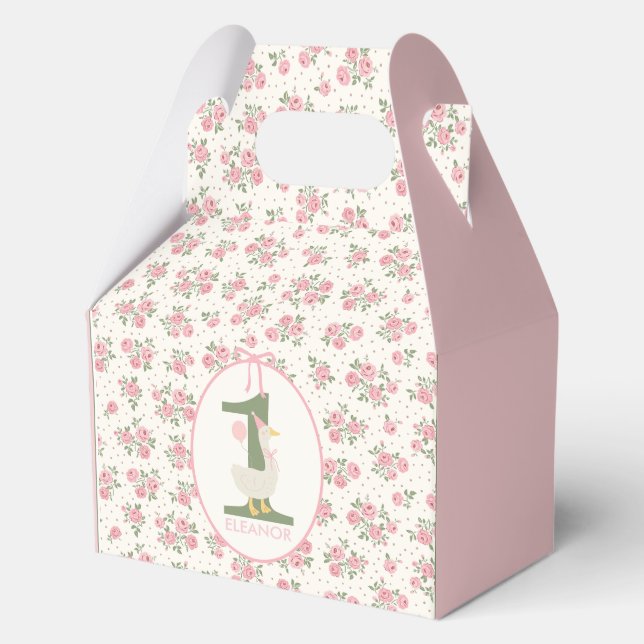 Para Regalos Caja de Favor del Primer Cumpleaños Personalizada  (Anverso)