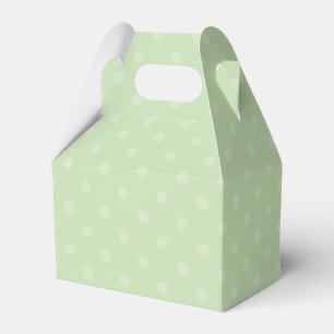 Para Regalos Caja de Favor del Punto de Polka Verde Meadow
