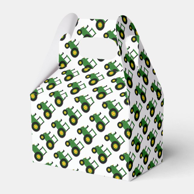 Para Regalos Caja de Favor del Tractor Verde (Reverso)