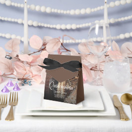 Para Regalos Caja de Favor Elegante Foto Oscura Quinceañera