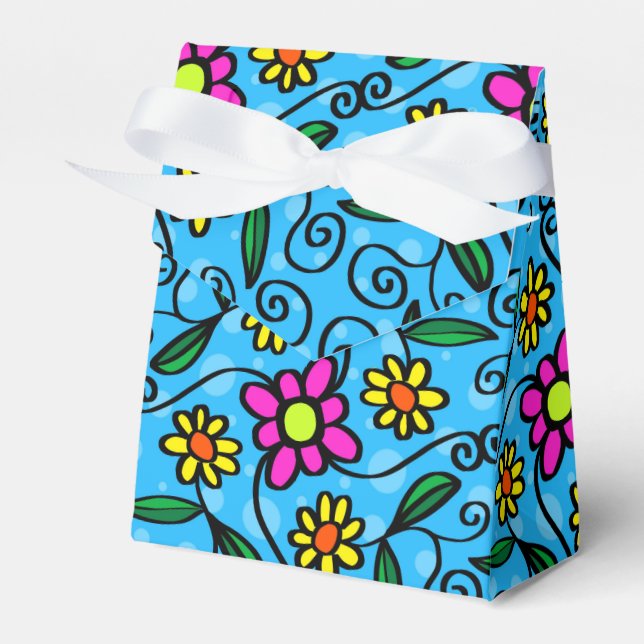 Para Regalos Caja de Favor Floral Abstracto (Front Side)