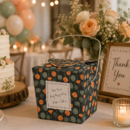Para Regalos Caja de Favor Floral con Nota Personalizada Dibuja
