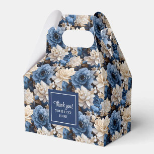Para Regalos Caja de Favor Floral Personalizada de Flores Azule