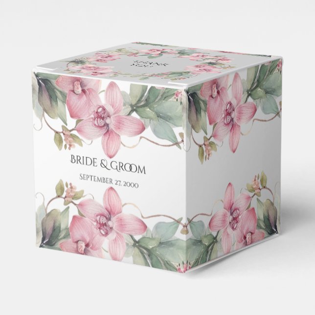 Para Regalos Caja de Favor Floral Primaria Rosa (Costado Anverso)