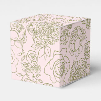 Para Regalos Caja de Favor Floral Sage Verde y Rubor