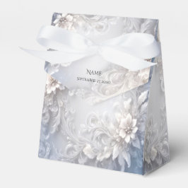 Para Regalos Caja de Favor Flourish Floral Blanca