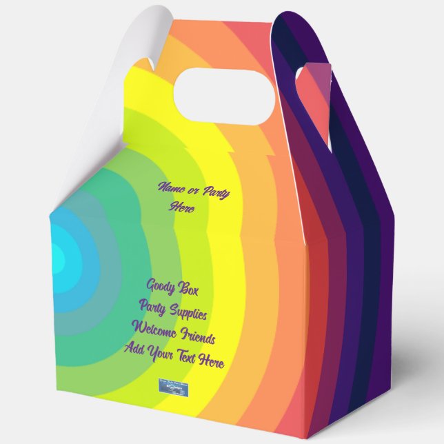 Para Regalos Caja de Favor Gable 5 (Arcoíris) RFPMDesigns ©️202 (Anverso)