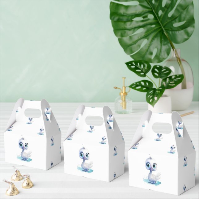 Para Regalos Caja de Favor Gable Pato Blanco Lindo (Múltiple)